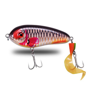 Leurre de pêche à corps dur, leurre de pêche à queue souple coulissante, leurre de pêche à queue bouclée, leurre de pêche à corps dur, leurre de pêche hybride ABS pour la pêche au black-bass et au brochet - Product Image 1