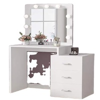Nouvelle commode avec miroir meubles de chambre à coucher maquillage coiffeuse acrylique femme soirée commode