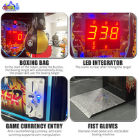 Machine de boxe pour femmes, jeu d'arcade de test de force de frappe à monnayeur, équipement de divertissement intérieur pour centre de jeux