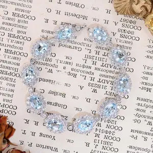 Sparkling S925 Silver Pop Bracelet Fine Jewelry Bracelets Bangles Gorgeous Gemstone Bracelet