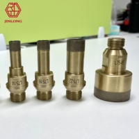 Jinlong Foret à verre diamanté sans meulage en laiton de haute qualité Nouveau ouvre-trou de verre fileté 5mm-100mm avec fentes