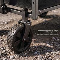 Chariot de transport pliable compact avec roues pivotantes flexibles, grand volume de rangement, multi-usages pour la maison, le camping et la vente ambulante