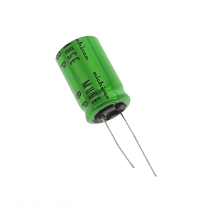 ตัวเก็บประจุแบบ Through Hole รุ่น UES1E471MHM1TN ยี่ห้อ Manufacturer Channel ความจุ 470uF 20% 25V แบบ Radial TH 470 ยูเอฟ - Product Image 1