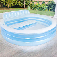 Piscine gonflable ronde en PVC transparent pour la maison, pour adultes, enfants et bébés, piscine à éclaboussures pour l'été, fête aquatique
