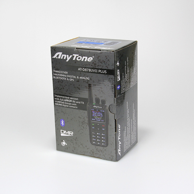 Anytone AT-D878UVII Plus DMR Radio Transmitter Dual Band Portable Radio With AES256