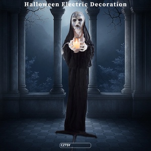 Decoración <span class=keywords><strong>de</strong></span> Halloween <span class=keywords><strong>de</strong></span> <span class=keywords><strong>Monja</strong></span> Luminosa con Vela, Accesorio Espeluznante para <span class=keywords><strong>Casa</strong></span> Encantada, Decoración <span class=keywords><strong>de</strong></span> Habitación <span class=keywords><strong>de</strong></span> Terror - Product Image 3