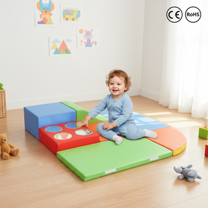 ชุดบล็อกปีนป่ายนุ่มหลากสีสำหรับเด็กเล็ก พัฒนาทักษะการเคลื่อนไหวทั่วร่างกาย สนามกีฬาโฟมในร่ม อุปกรณ์เล่นเสริมพัฒนาการ - Product Image 1