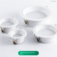 Plafonnier LED encastré moderne anti-éblouissement en aluminium IP65 90mm 6W/7W, CRI 98 élevé, dimmable, angle de faisceau 120°, garantie 3 ans