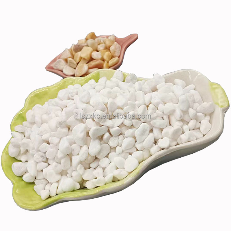 Wholesale White Pebbles, White Crushed Stones, Dry Landscape Stones for Garden Landscaping.