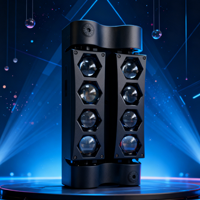 UNOXINE Projecteur à tête mobile LED Spider Beam RGBW 8*3W de haute qualité DMX512 IP20 Blanc chaud pour KTV et performances DJ