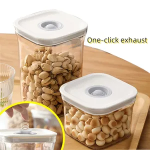 OWNSWING Transparente tampa imprensa recipiente dryfood food food-grade plástico selado alimentos armazenamento recipientes