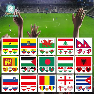 <span class=keywords><strong>2026</strong></span>年米国カナダメキシコサッカーイベントファン向け転写ステッカー、防水国旗フェイスデカール、各国一時的なタトゥー - Product Image 2