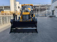 Penjualan Harga Pabrik Excavator Mini Beroda Diesel Backhoe Loader 3t 4t 4x4 Kuning/Hitam Buatan China