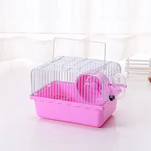 Manufacturers Wholesale Hamster Cage Elevated Bottom Basin Non-slip Pet Cage With Food Water Bowl