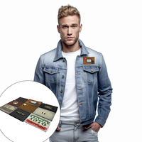 Plaque métallique personnalisée étiquettes de vêtement en gros marque logo lavable en relief métal cuir réparation patchs pour jeans