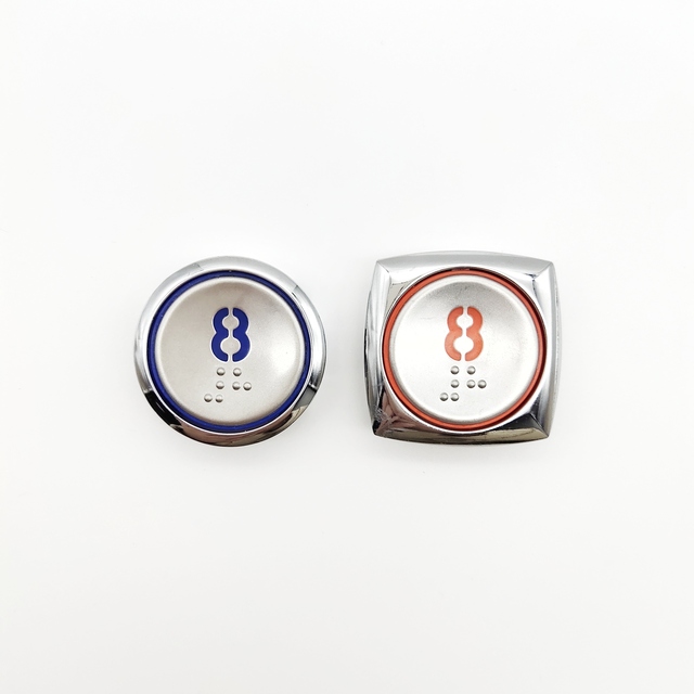 Modern Style Multpurpose Durable 34mm Diameter Stainless Steel Frame Elevator Control Panel Buttons COP Button