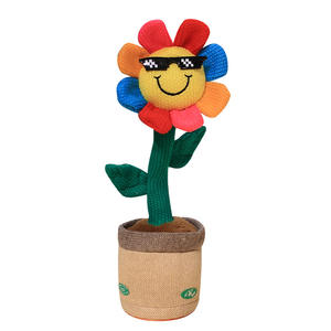 Juguetes de Peluche Electrónicos Musicales de Animales Bailarines Divertidos Amy Rabbit: <span class=keywords><strong>Cactus</strong></span>, Pato, Robot, Vaca, Papá Noel - Unisex <span class=keywords><strong>para</strong></span> Fiestas - Product Image 1