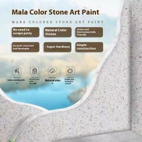 Peinture en pierre colorée Mala nordique pour murs intérieurs/extérieurs, design moderne, effet miroir cristallin par raclage, caractéristique de brique réfractaire