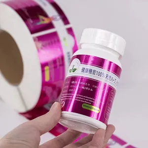 Impressão personalizada de produtos CBD de medicina e saúde etiquetas médicas adesivas brilhantes para frascos de embalagens farmacêuticas PET