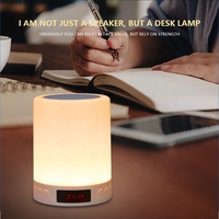 Nouvel arrivage réveil numérique Led couleur USB bureau tactile lampe Portable Bluetooth haut-parleur