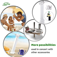 Ancre de parapluie de couleur blanche, sautoir de plage en plastique solide, OEM et personnalisé