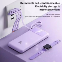 Échantillon gratuit Mini chargeur rapide 10W Slim Power Bank Logo personnalisé 20000mah 10000mah Powerbank pour affichage LED mobile Interface USB