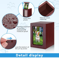 Urne commémorative moderne en bois pour cendres d'animaux de compagnie, best-seller, avec boîte photo, qualité supérieure