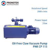 Pompa Vakum Claw Tanpa Oli Pronotek PNK CP 115 100 M³/jam 30 L/menit untuk Industri Pertambangan Tekanan Rendah OEM Garansi 1 Tahun