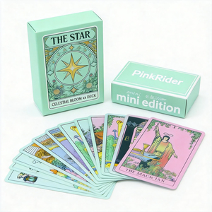 Cartes de tarot spirituelles aux couleurs douces et pastelées, jeu de tarot illustré minimaliste pour débutants, divination, relaxation, méditation - Product Image 5