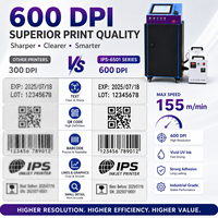 Imprimante UV PIJ IPS-6501 54,1 mm Ricoh G5 600 DPI pour l'impression de données variables, codes QR, codes-barres et traçabilité sur sacs en plastique et papier de haute qualité