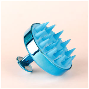 Brosse à <span class=keywords><strong>cheveux</strong></span> de salon en gros masseur de cuir chevelu en silicone de galvanoplastie avec peigne de massage de fonction de shampooing de <span class=keywords><strong>cheveux</strong></span> - Product Image 1