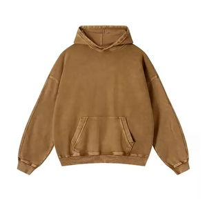 เสื้อฮู้ดเก็บความร้อนคู่ของผู้ชายผ้าฝ้าย100% ซีดจางสไตล์ใหม่พิมพ์ลาย3D กรดซักได้สำหรับฤดูหนาว - Product Image 3