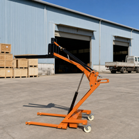 Nouveau chariot élévateur électrique portable avec flèche articulée, idéal pour une utilisation dans les espaces restreints