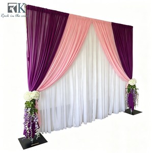 Wedding Pipe and Drape <b>Kit</b> Aluminum Pipe and Drape Frame Portable Pipe and Drape with Heavy Duty Base Plate for Sale - Product Image 1