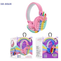 2023 Offre Spéciale licorne Fidget jouets écouteurs push opo bulle jouets sensoriels Silicone numérique sans fil casque stéréo