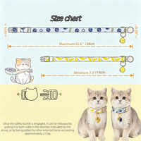 Kalung Kucing NIBAO 2 Pack Motif Pisang & Blueberry, dengan Pengaman Lepas Cepat, Set Kalung Hewan Peliharaan Lucu untuk Kucing & Anjing Kecil