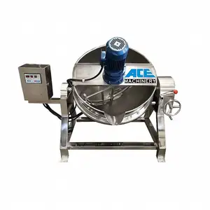 Ace 600 litros cabeza dished Shellfish cangrejo vapor cocina tetera chaqueta olla a presión con cesta