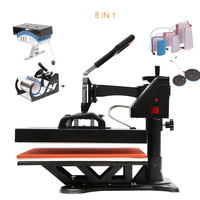 Machine de transfert de chaleur 8 en 1, pressoir par Sublimation à Double affichage, avancé, pour tasses, chapeaux, t-shirts, Slate Rock, MDF
