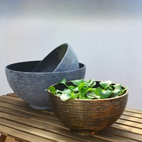 Grand bol et pots de lotus modernes en plastique léger, style pierre, Guangdong 35-45