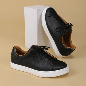 <span class=keywords><strong>Scarpe</strong></span> Casual bianche da uomo semplici versatili in vera pelle con lacci <span class=keywords><strong>scarpe</strong></span> da passeggio estremamente morbide alla moda - Product Image 5