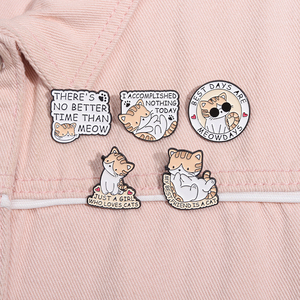I giorni migliori sono le spille smaltate da Meowdays solo una ragazza che ama i gatti spille zaino badge gioielli per animali regalo - Product Image 2