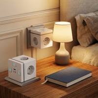 Prise cube standard européenne, nouveau design avec interrupteur indépendant, USB-A et 2 ports TYPE-C PD25W à charge rapide, compacte
