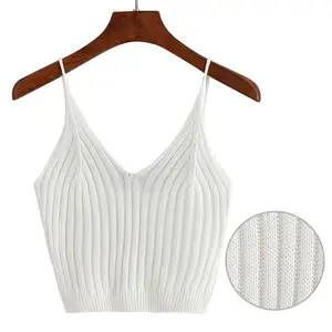 The factory makes women's sweaters Loose Hand Crochet Top Summer Scalloped Trim Knit Tank Top