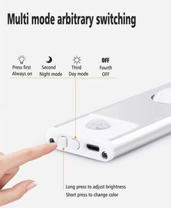 Modern Indoor Sensor <b>Light</b> USB Rechargeable <b>Wireless</b> Induction LED Lamp For Living Room Corridor Cabinet Closet Decor - Product Image 3