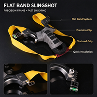 Slingshot de haute précision en acier inoxydable, cadre épaissi, viseur à 5 points, niveau à bulle, pince à dégagement rapide