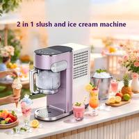 Machine à slush et à crème glacée 2-en-1 intelligente avec écran tactile, grande capacité 1200 ml, pour comptoir domestique