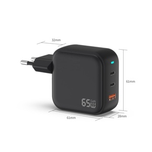 Cargador de escritorio USB C de 65W con nuevo diseño Adaptador de fuente de alimentación eléctrica Enchufe DE LA UE Función GAN QC3.0 Salida de 5V/3A - Product Image 6