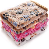 Serviette de bain pour animaux de compagnie en polaire corail épaisse, multi-tailles, multi-couleurs, antistatique, lavable, couverture pour le repos et le bain des chiens et chats d'intérieur