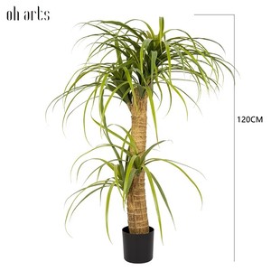 OH ARTS Best Seller Arbre artificiel Dracaena pour décoration intérieure, herbe synthétique avec pot en métal pour mariage - Product Image 2