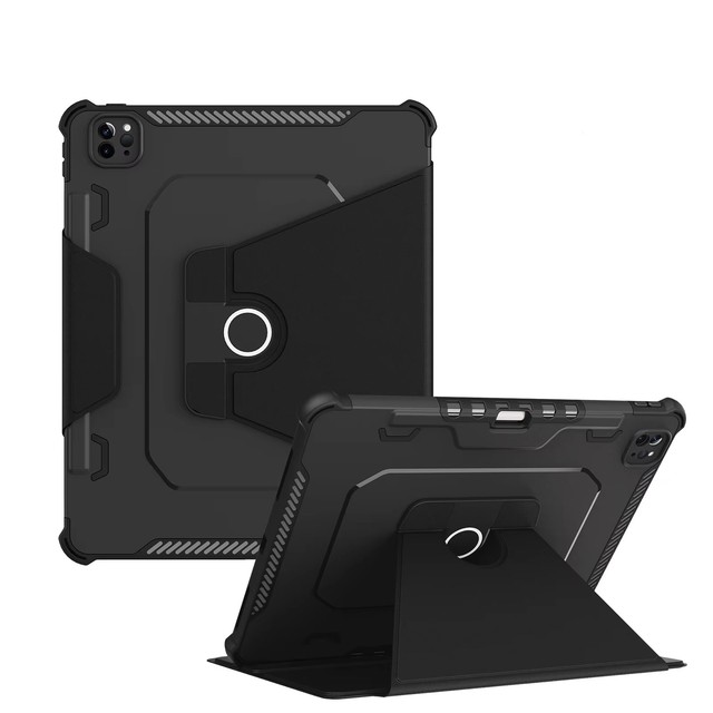 New Case for iPad Pro 12.9 Inch 2022/2021/2020/2018 With Pencil Holder Smart iPad Case Support Touch ID and Auto Wake/Sleep